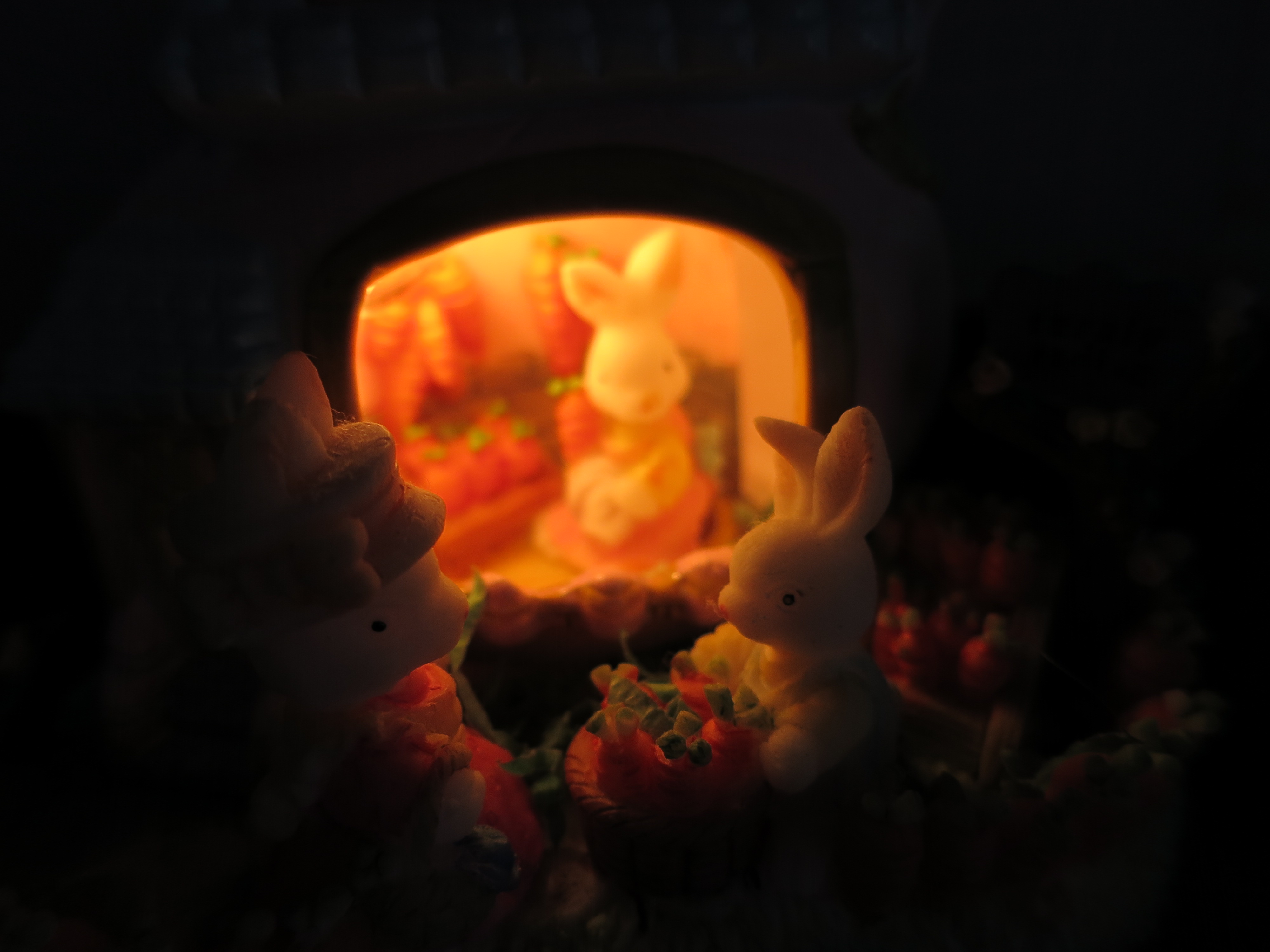 Easter Teapot Bunny Rabbit House Light Up
