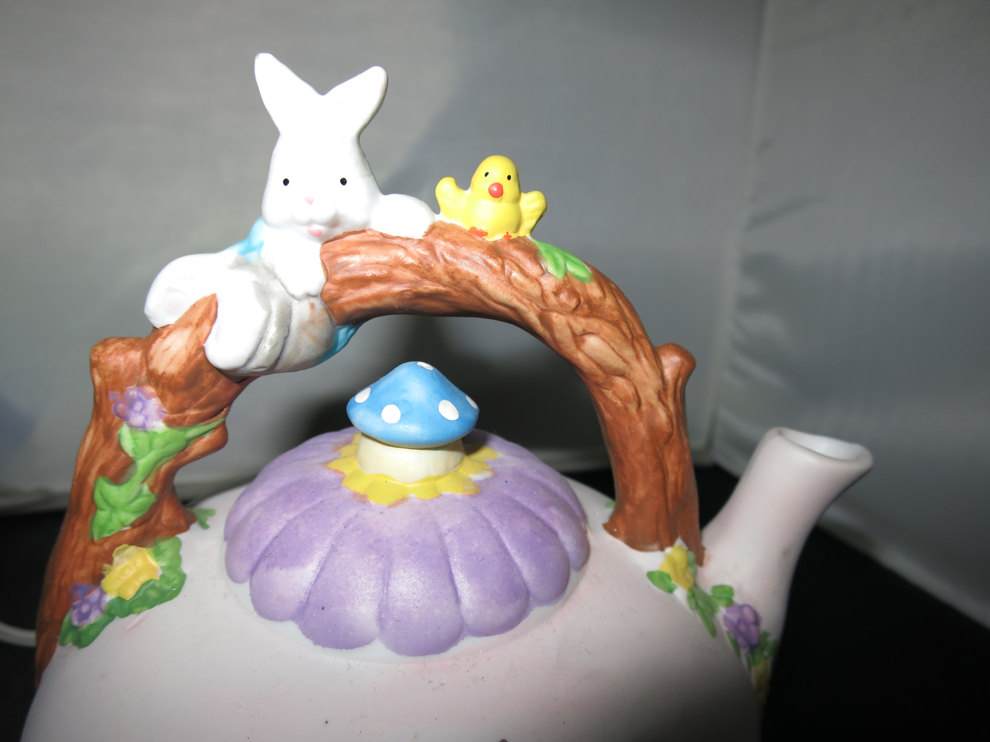 Easter Teapot Bunny Rabbit House Light Up
