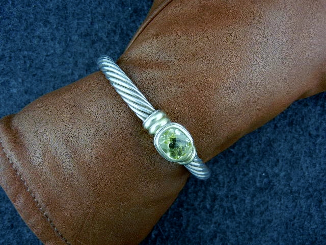 David Yurman 14K Gold  Sterling Silver Citrine Bracelet
