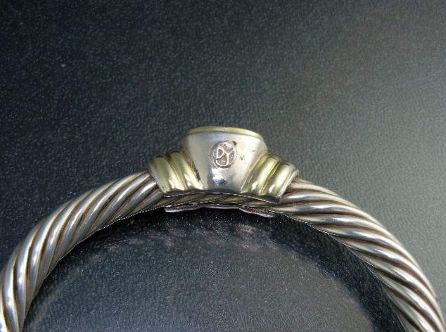 David Yurman 14K Gold  Sterling Silver Citrine Bracelet