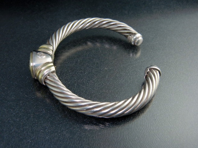 David Yurman 14K Gold  Sterling Silver Citrine Bracelet