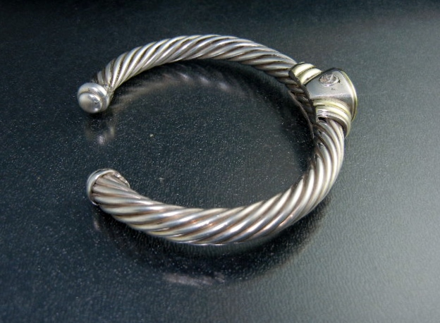 David Yurman 14K Gold  Sterling Silver Citrine Bracelet