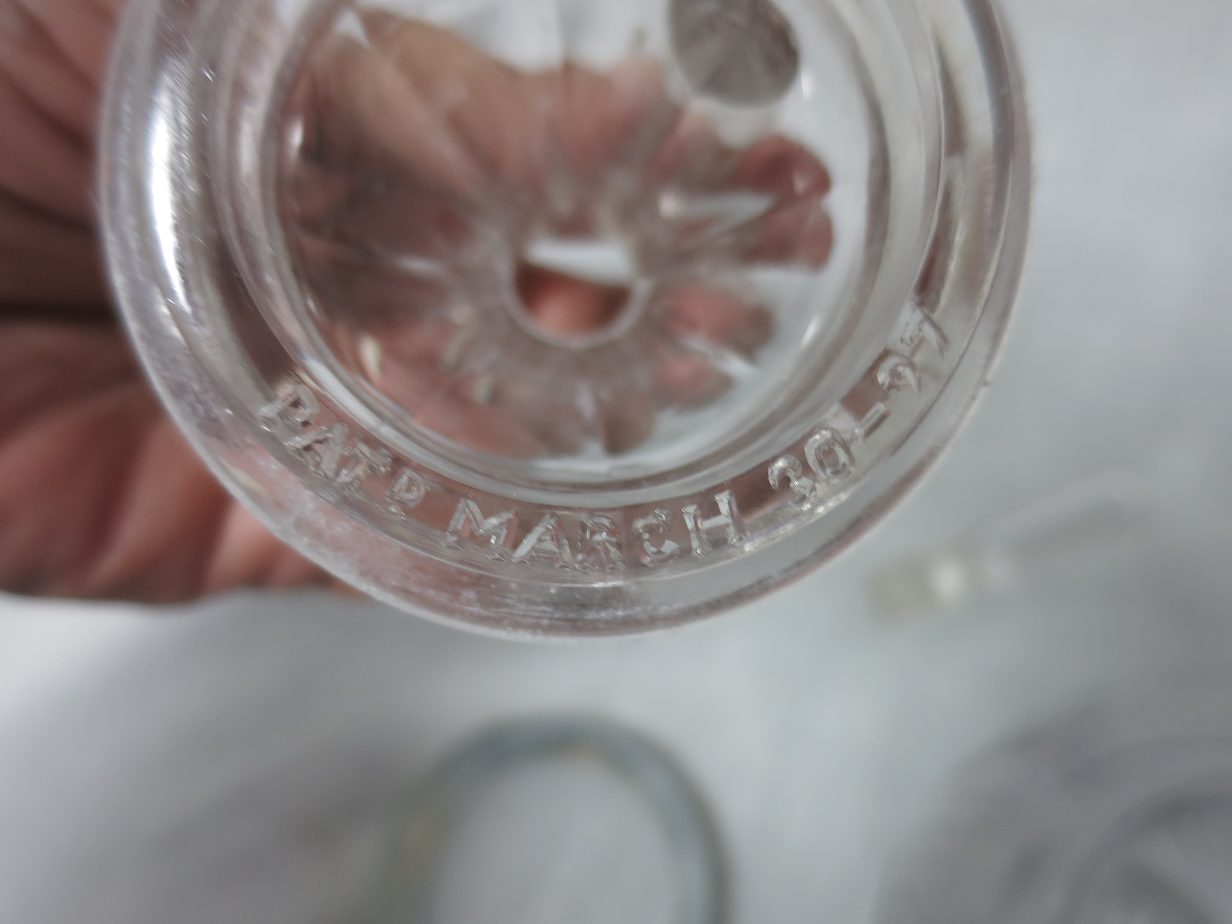 Third Round Separating Glass Cruet Jug Spherical 1897