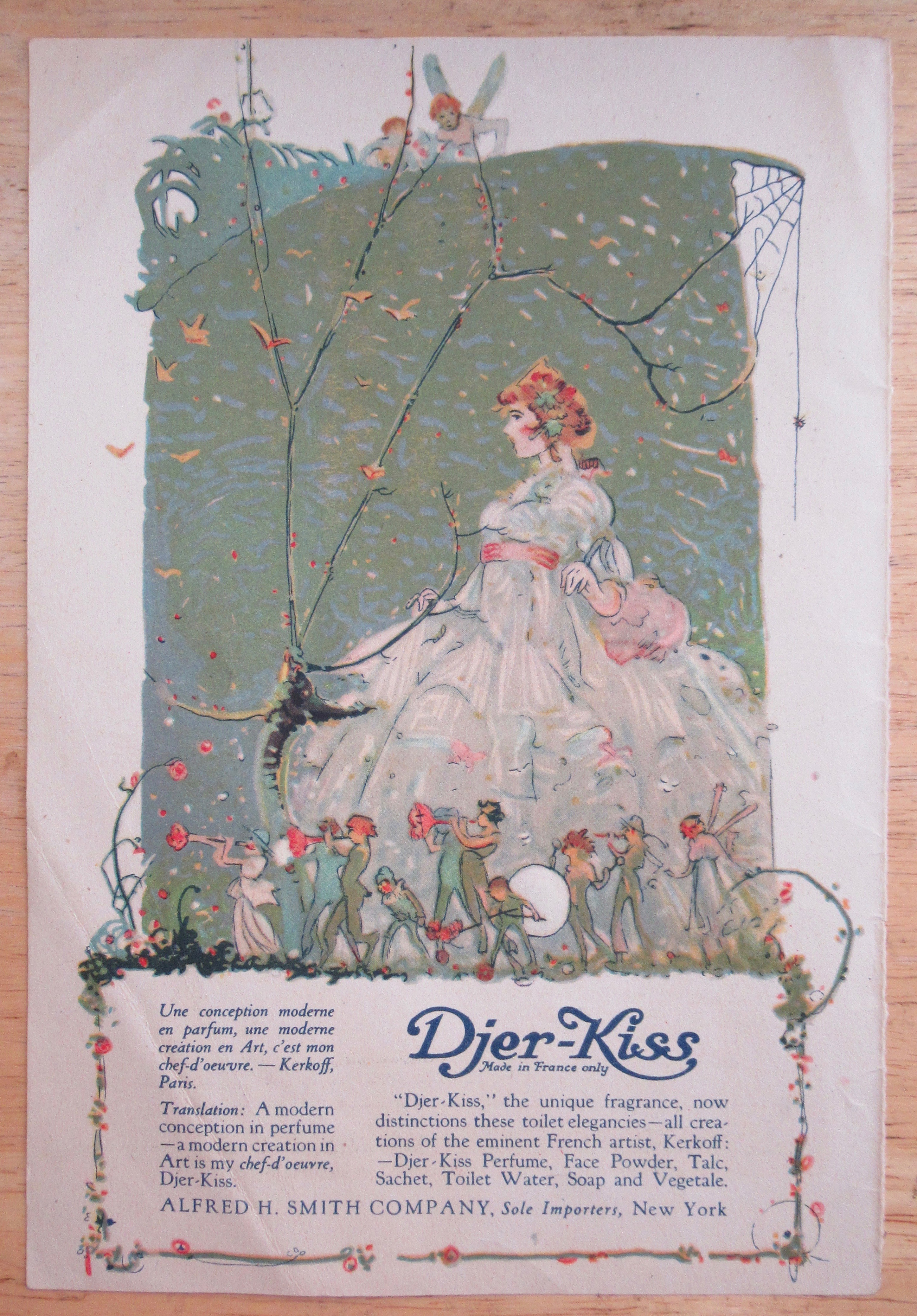 1918 Djer Kiss with Lovely Woman In A Dress