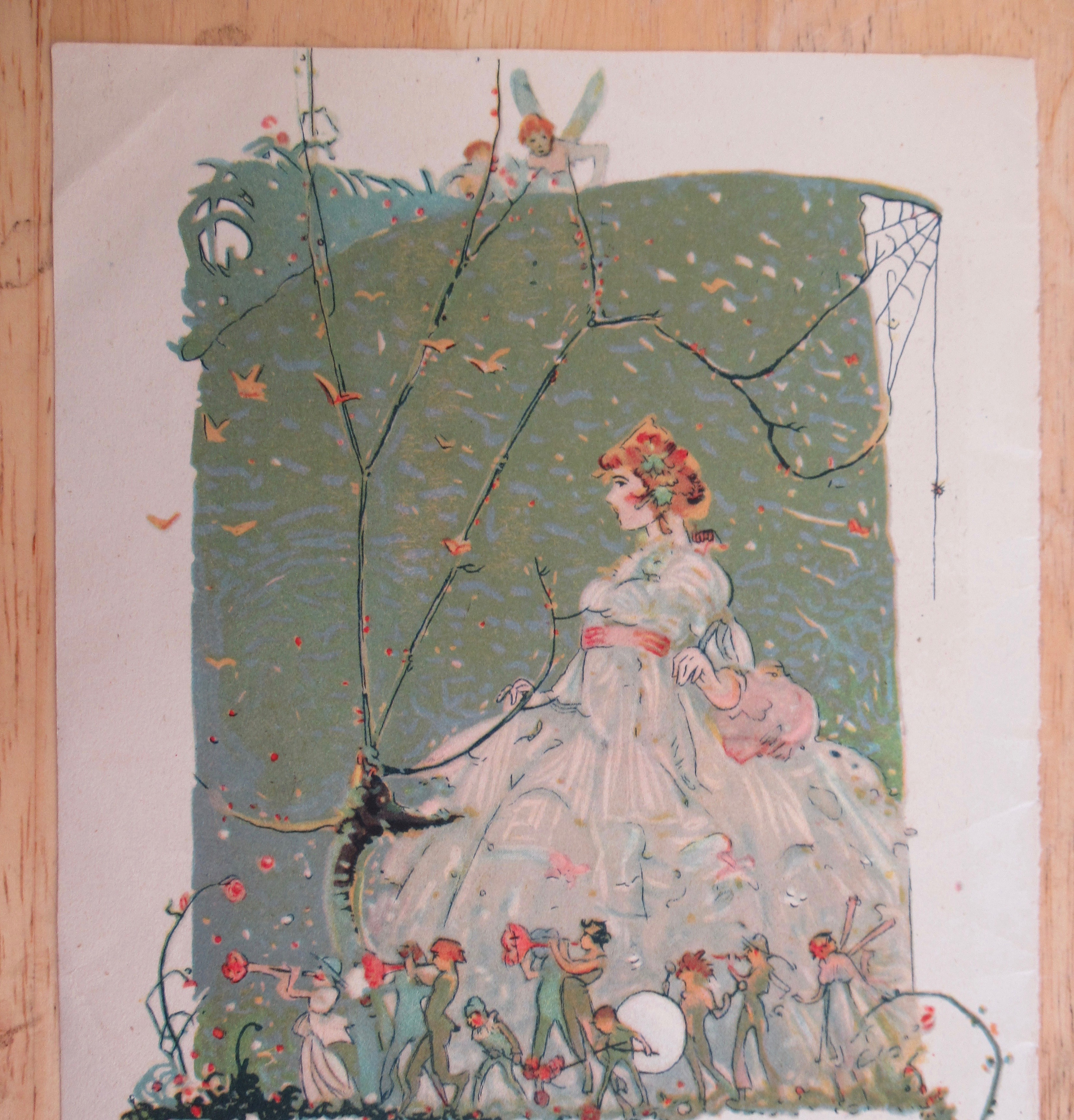 1918 Djer Kiss with Lovely Woman In A Dress