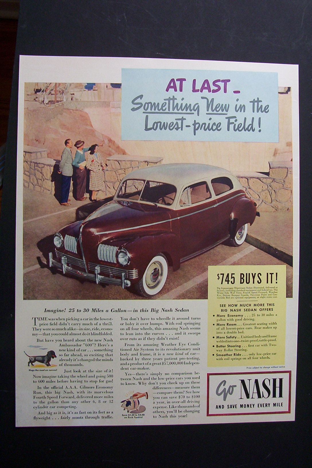 1941 Nash Cars with Great Picture of a Nash Automobile