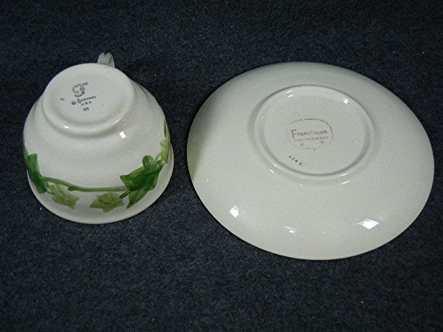 Franciscan Ivy  Cup and Saucer California USA