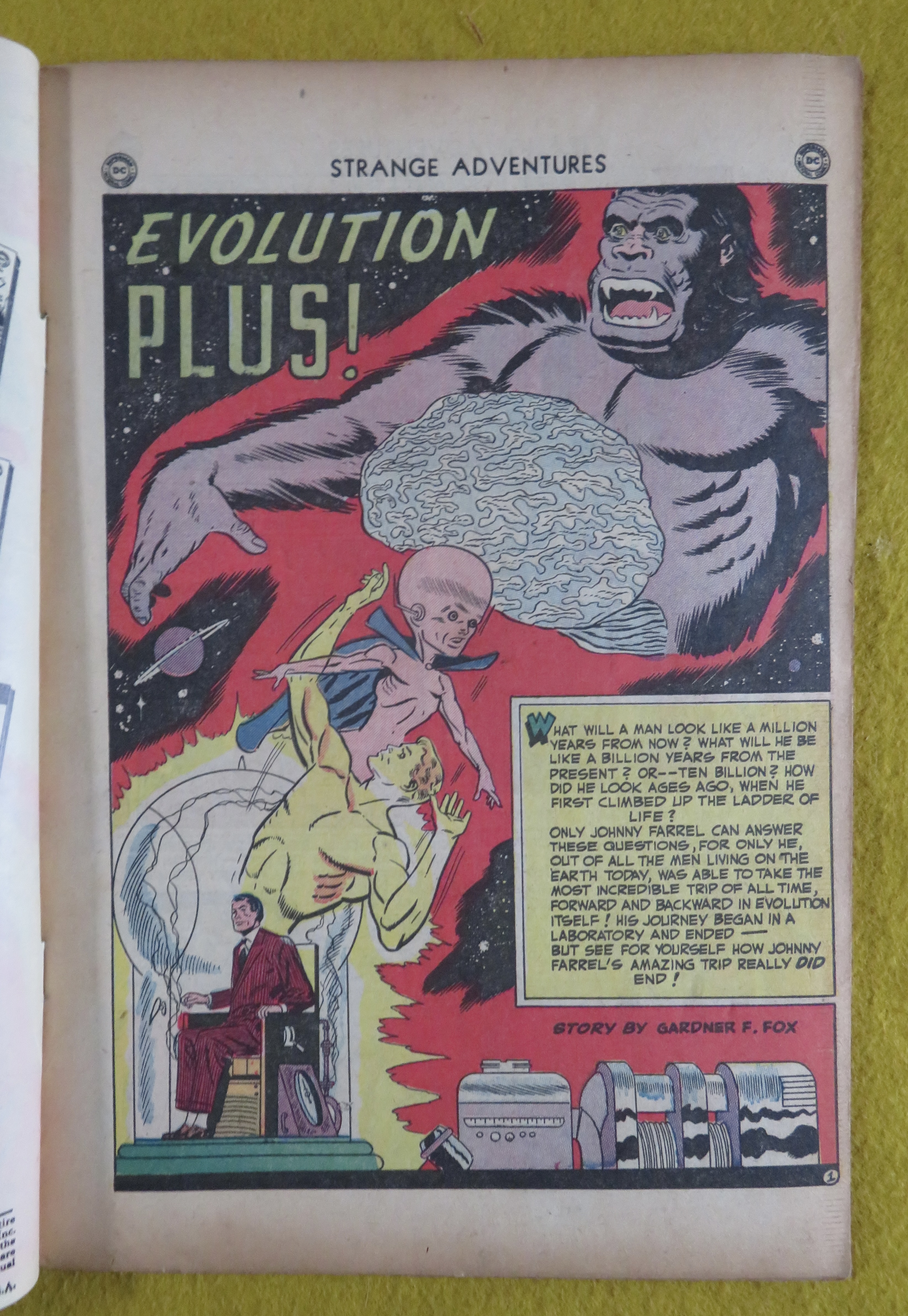 Strange Adventures Comic May 1951 Evolution Plus