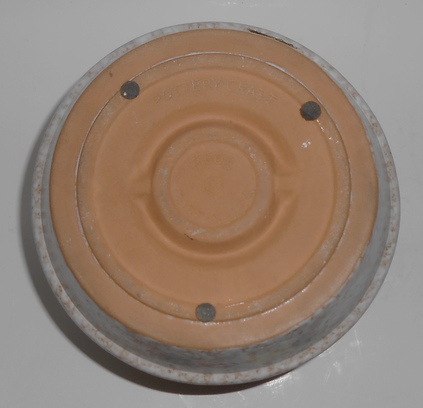 Vintage Pottery Craft 7.5'' Spanish Flower Pot w/Saucer