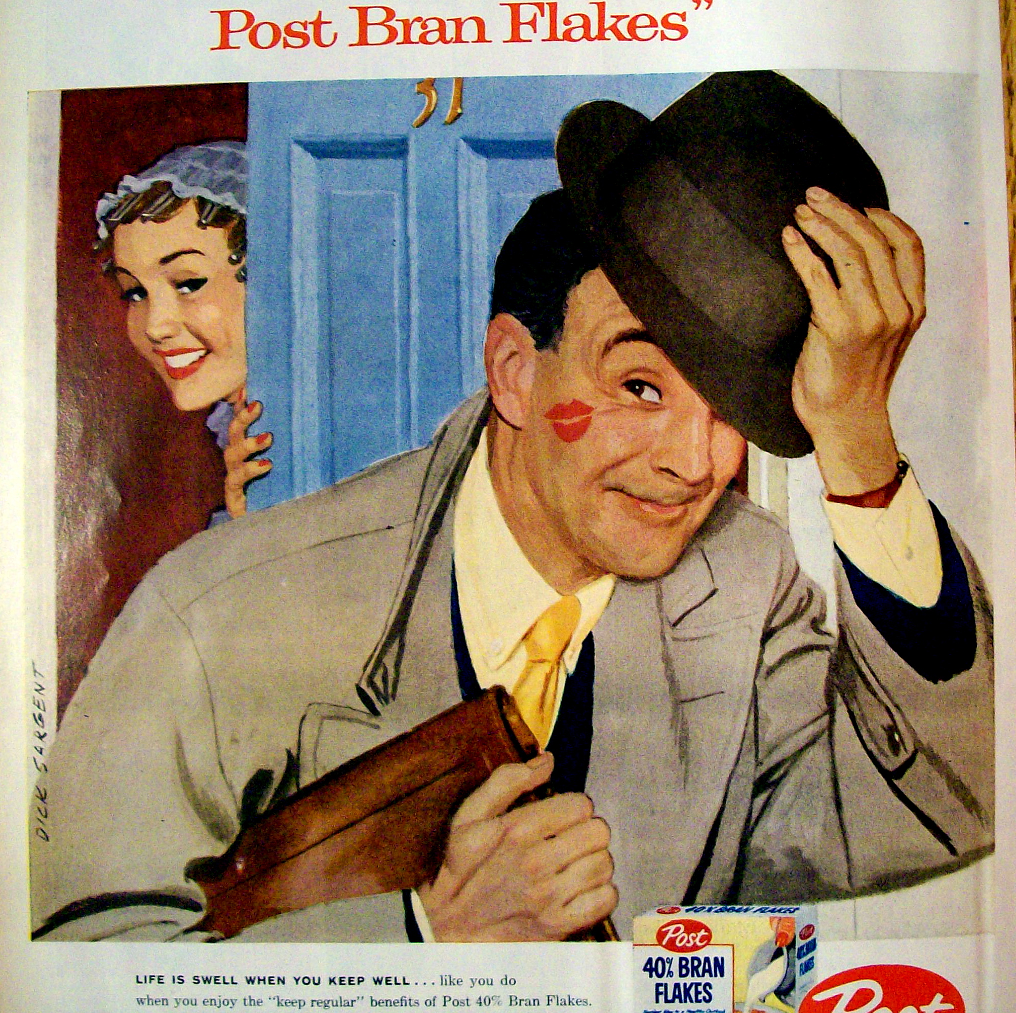 Vintage Ad: 1957 Post Bran Flakes By Dick Sargent
