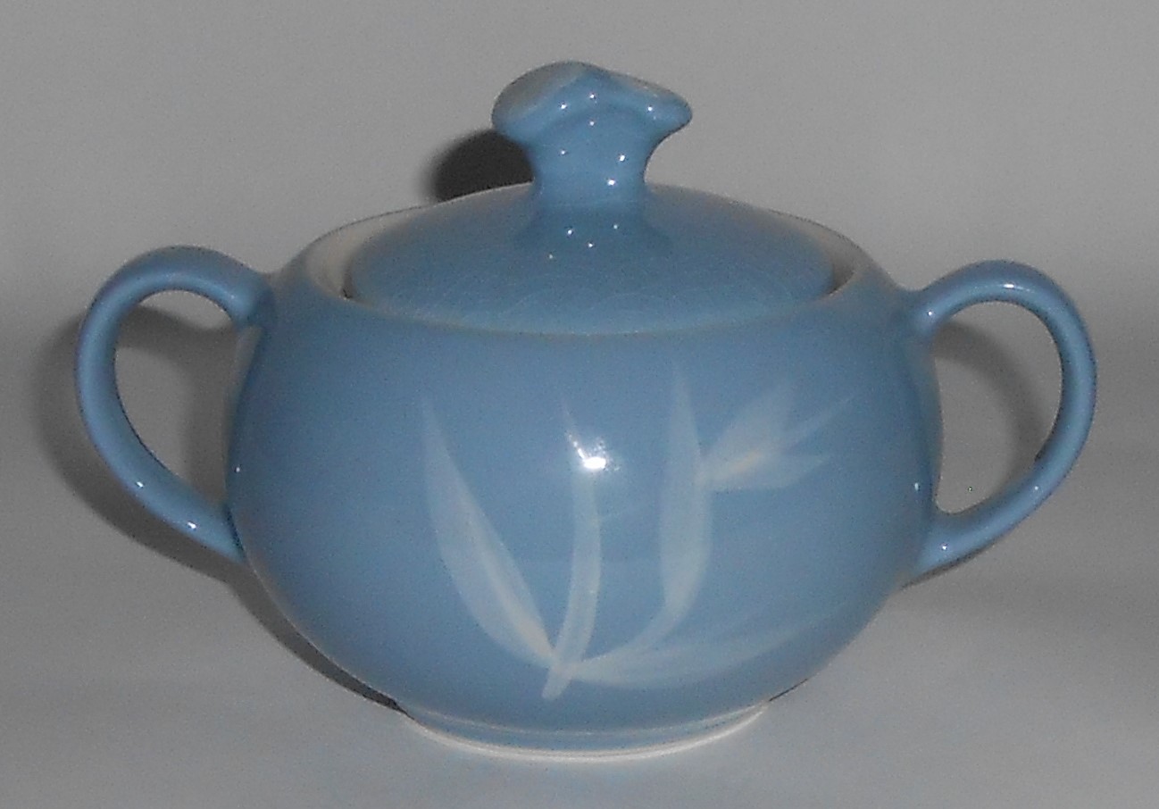 VINTAGE Winfield China Pottery Blue Pacific Sugar Bowl