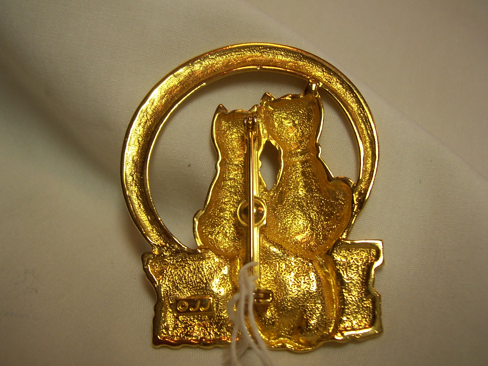Cat Pin J J Jonette Jewelry Co Moon