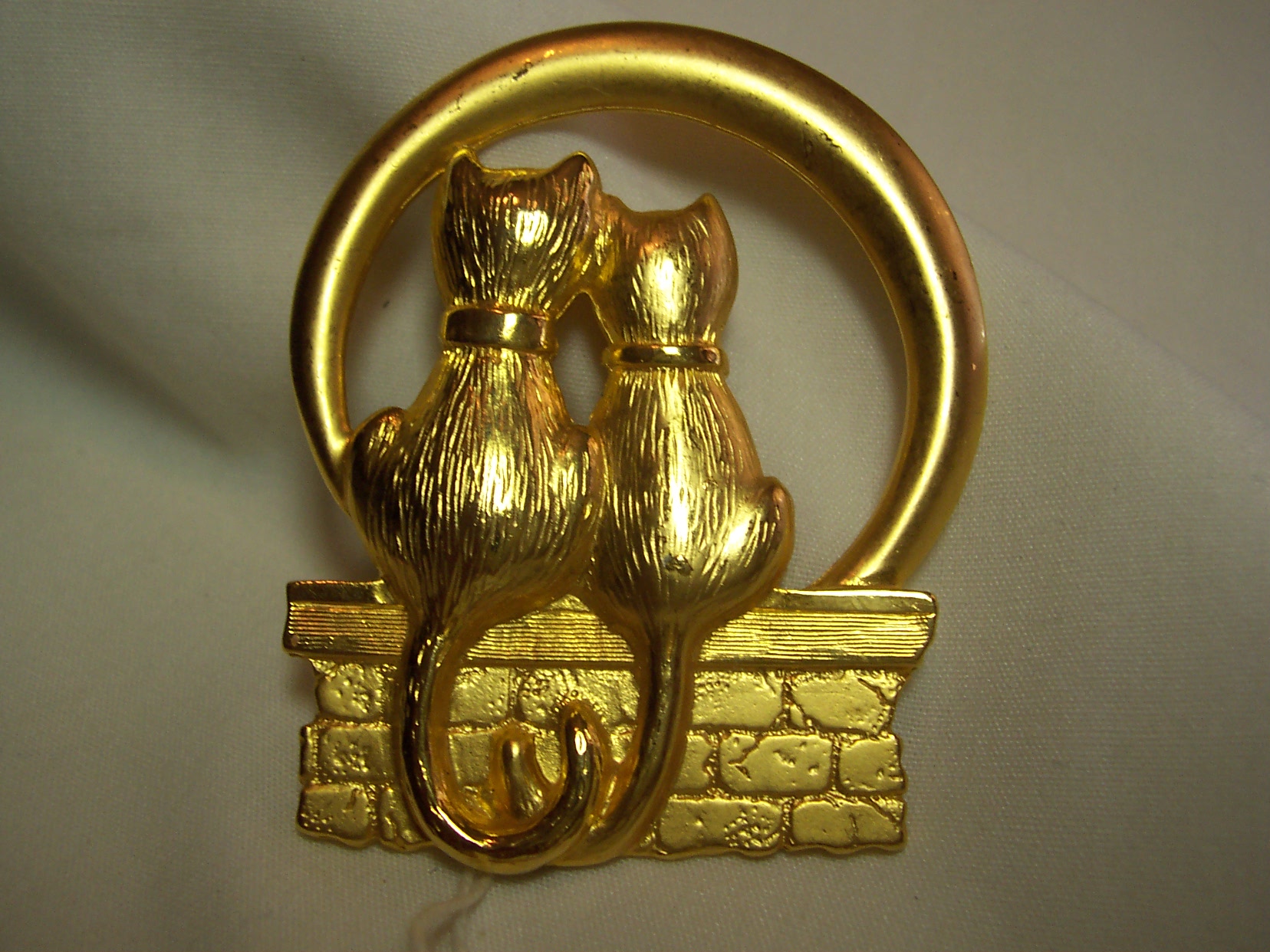 Cat Pin J J Jonette Jewelry Co Moon