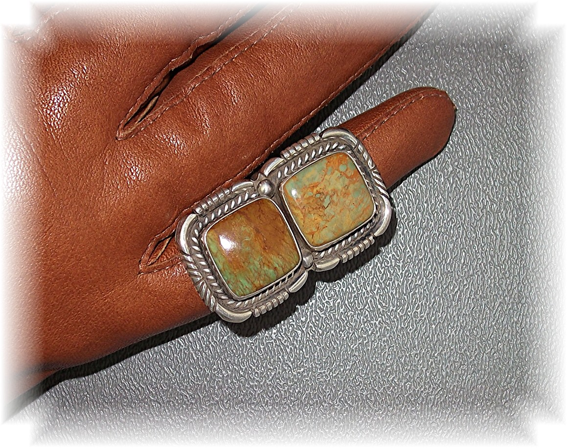 Ring Fox Turquoise Sterling Silver By S. Spencer Native