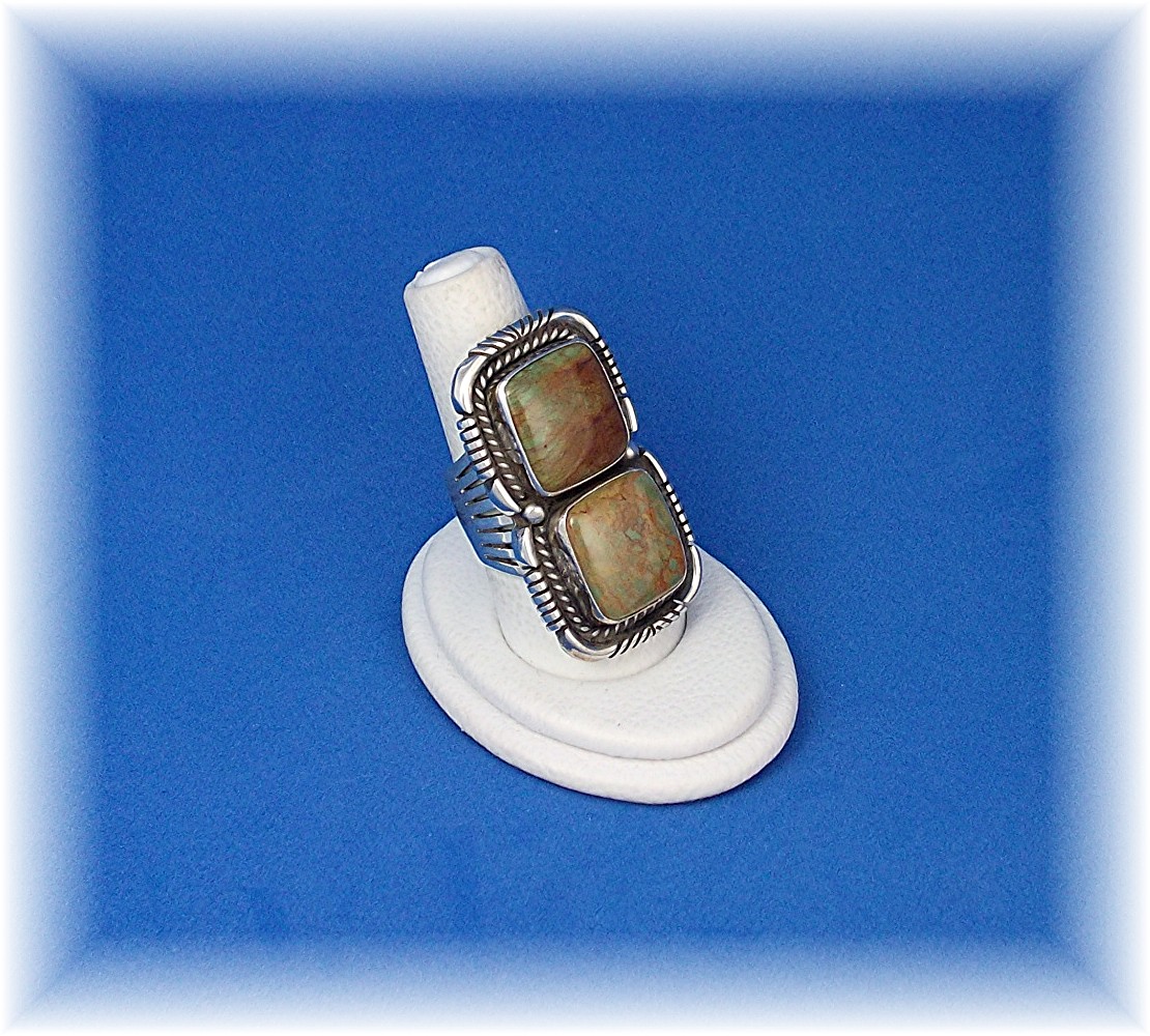 Ring Fox Turquoise Sterling Silver By S. Spencer Native