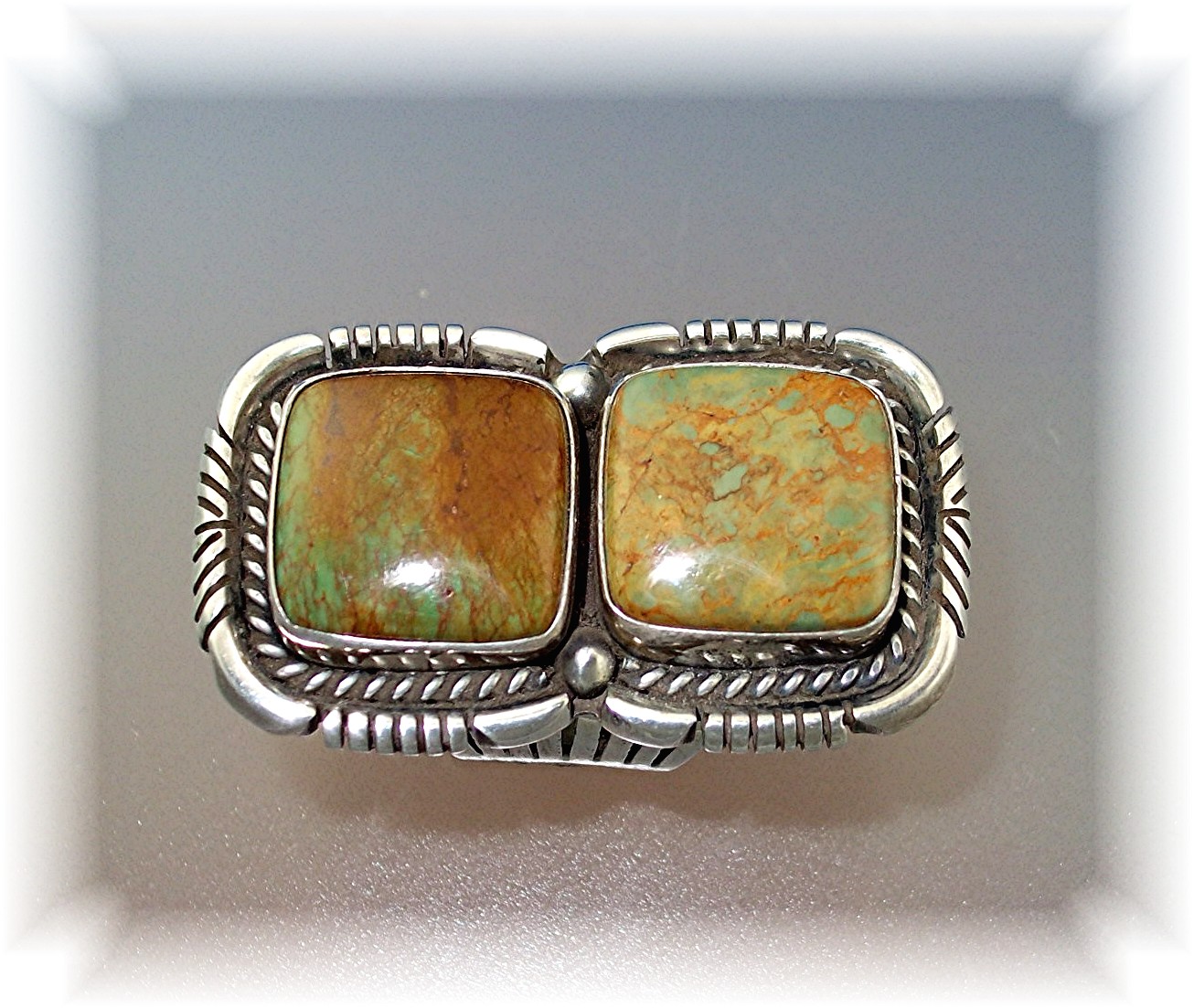 Ring Fox Turquoise Sterling Silver By S. Spencer Native