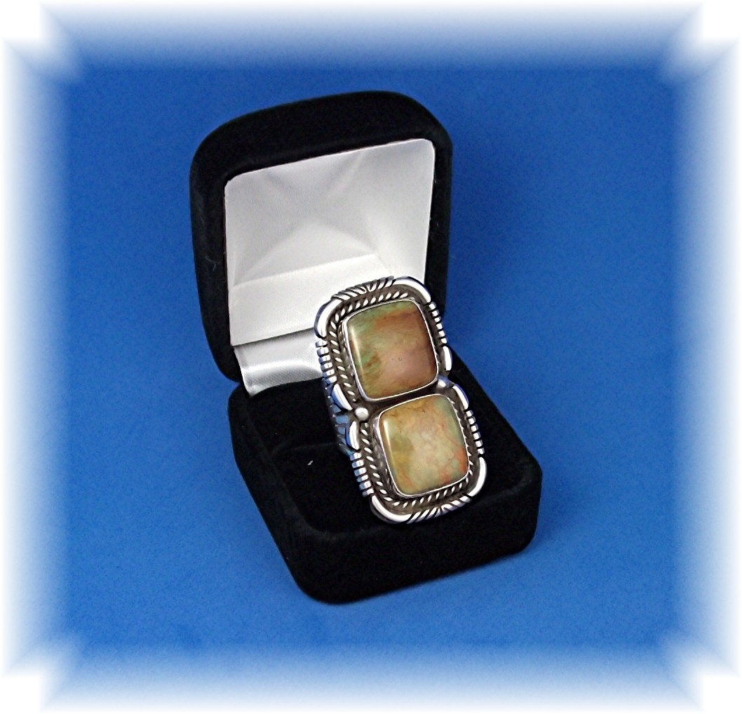 Ring Fox Turquoise Sterling Silver By S. Spencer Native
