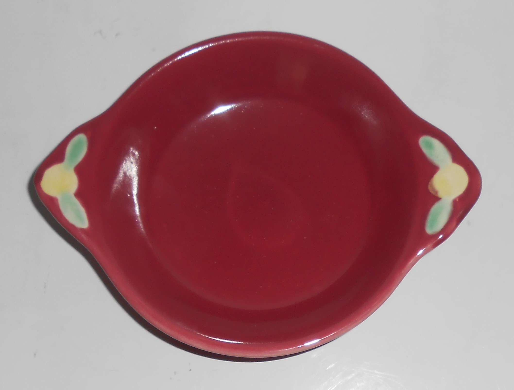 VINTAGE Coors Pottery Rosebud Red Fruit Bowl