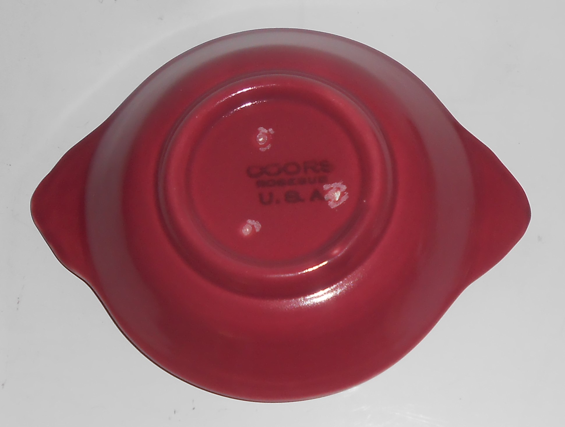 VINTAGE Coors Pottery Rosebud Red Fruit Bowl