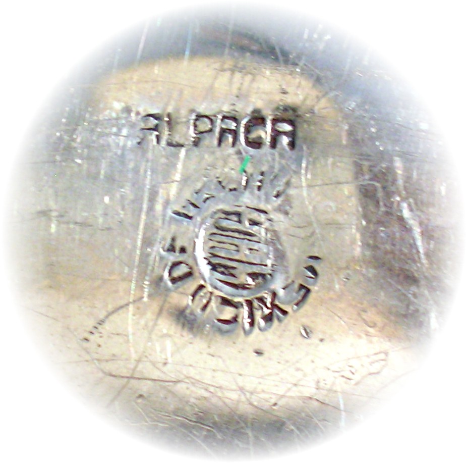 Mexican Silver and Jade  Signed HHM Brooch