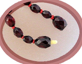 Cherry Amber Graduated Opera Length Necklace