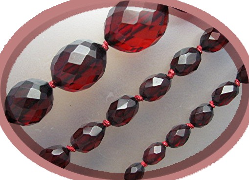 Cherry Amber Graduated Opera Length Necklace