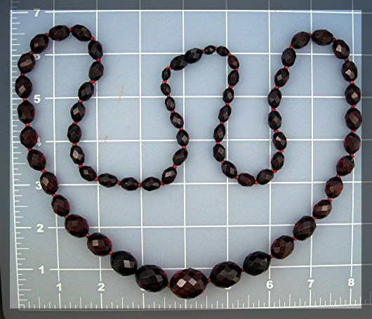 Cherry Amber Graduated Opera Length Necklace