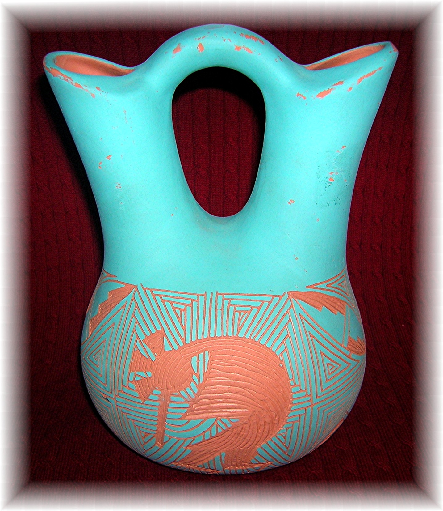 B PONCHO Acoma New Mexico Wedding Vase