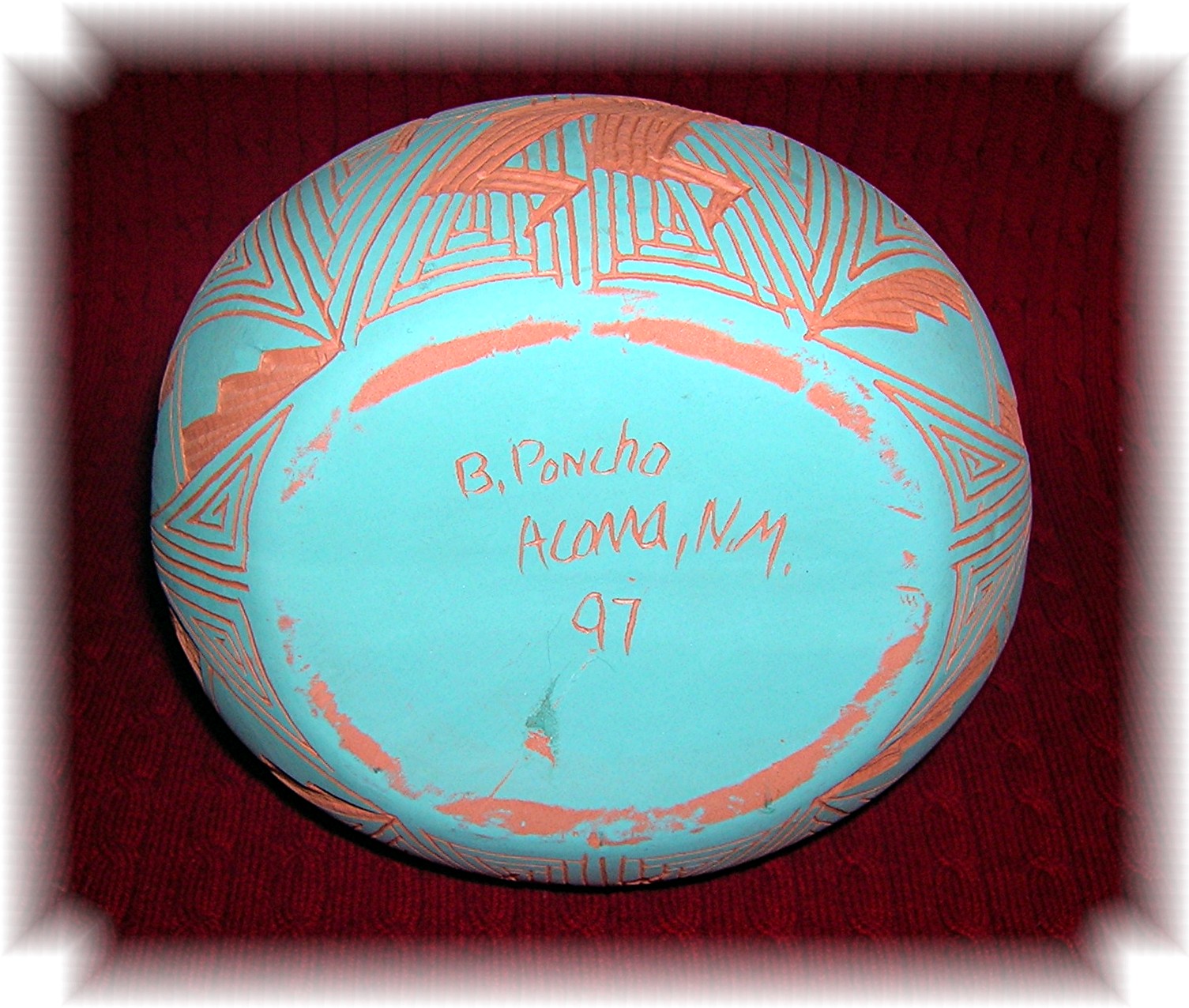B PONCHO Acoma New Mexico Wedding Vase