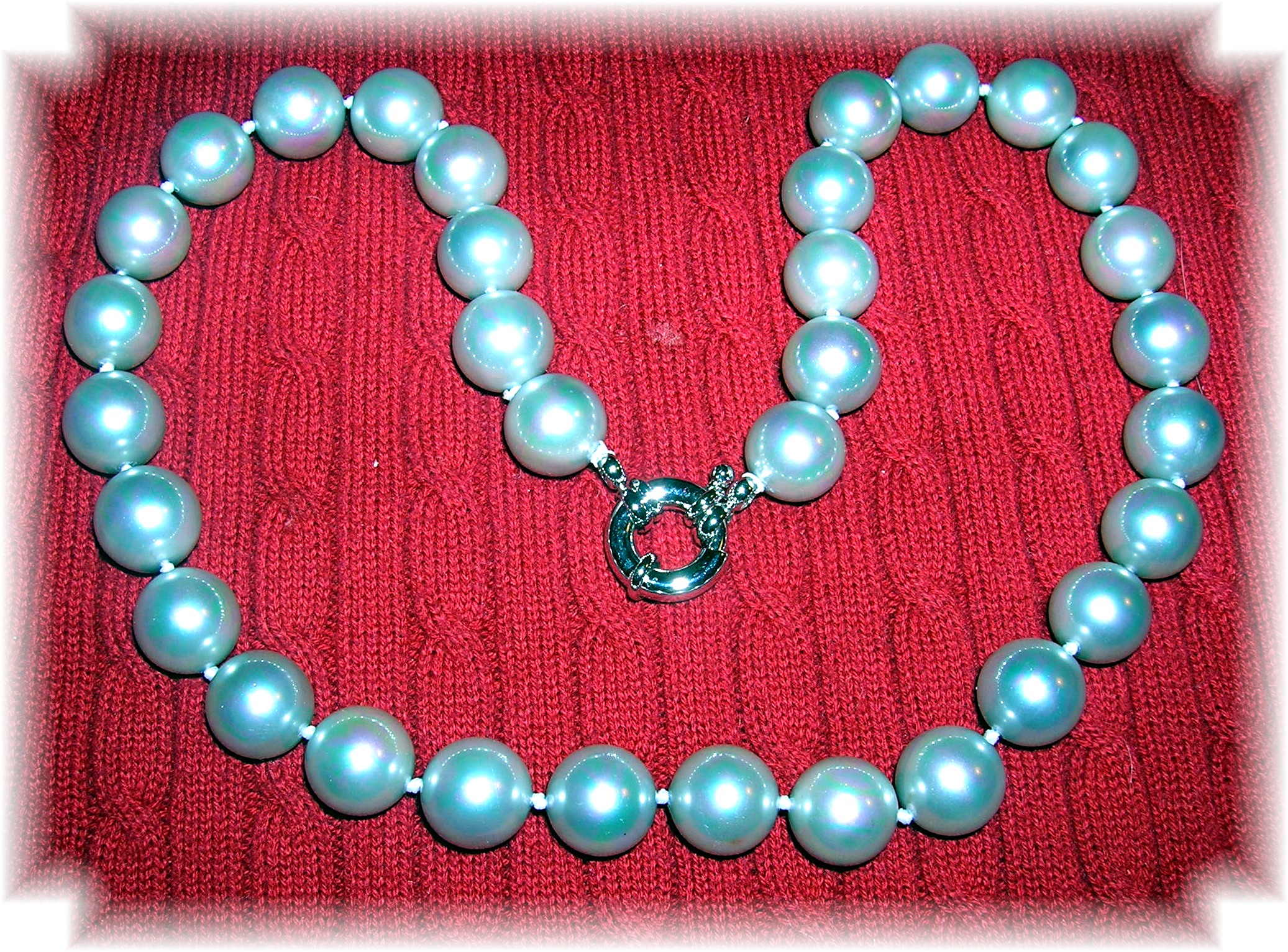 18 Inch 11mm Grey Shell Pearls