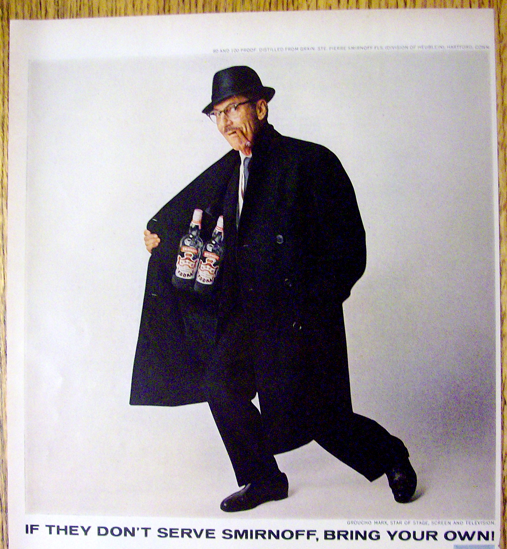 1965 Smirnoff Vodka with Actor & Star Groucho Marx