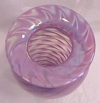 Art Glass Vase Pulled Feather NWS Glass 1992