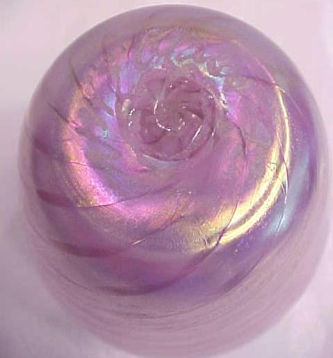 Art Glass Vase Pulled Feather NWS Glass 1992