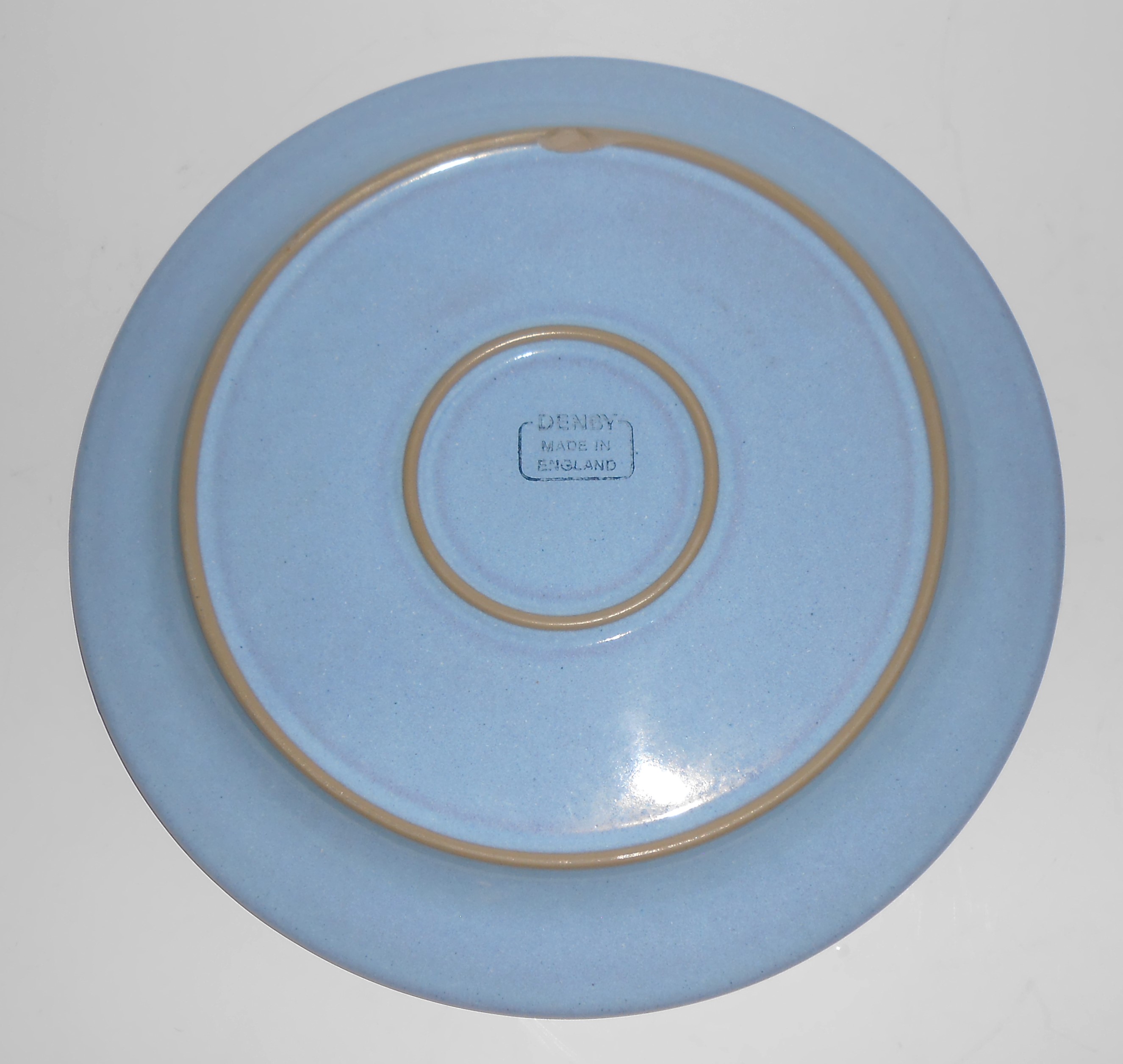 Denby Pottery Stoneware Corfu Blue & Rust Dinner Plate