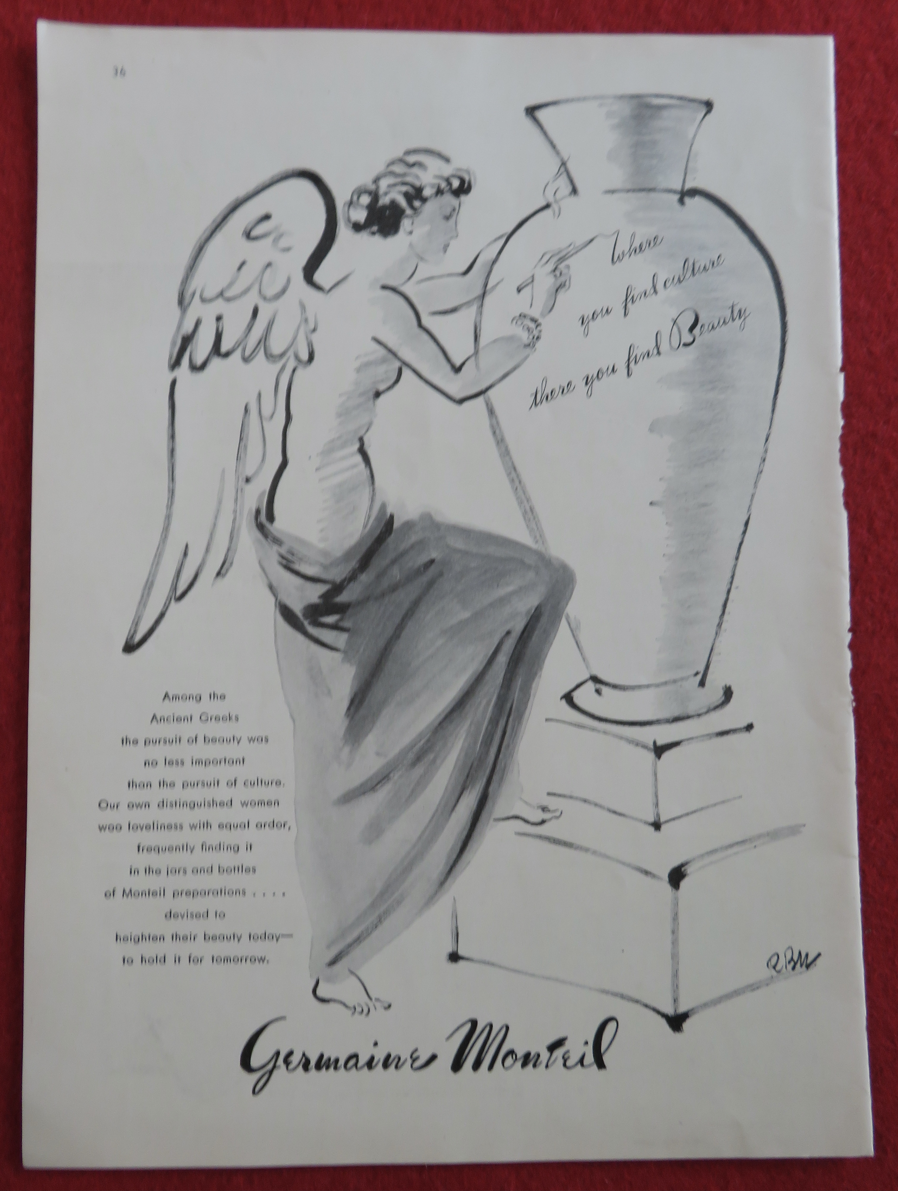 1944 Germaine Monteil with Woman With Wings