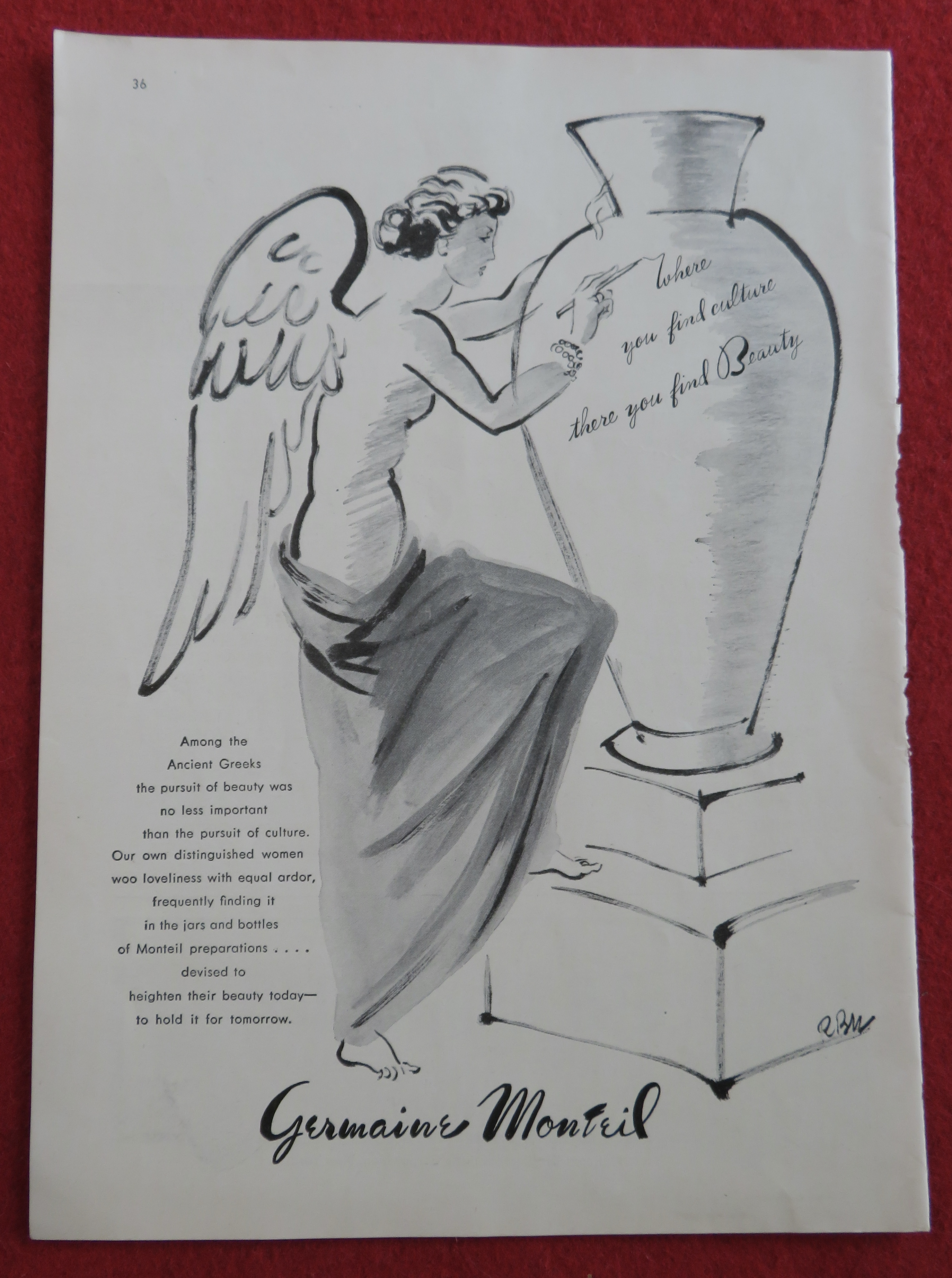 1944 Germaine Monteil with Woman With Wings