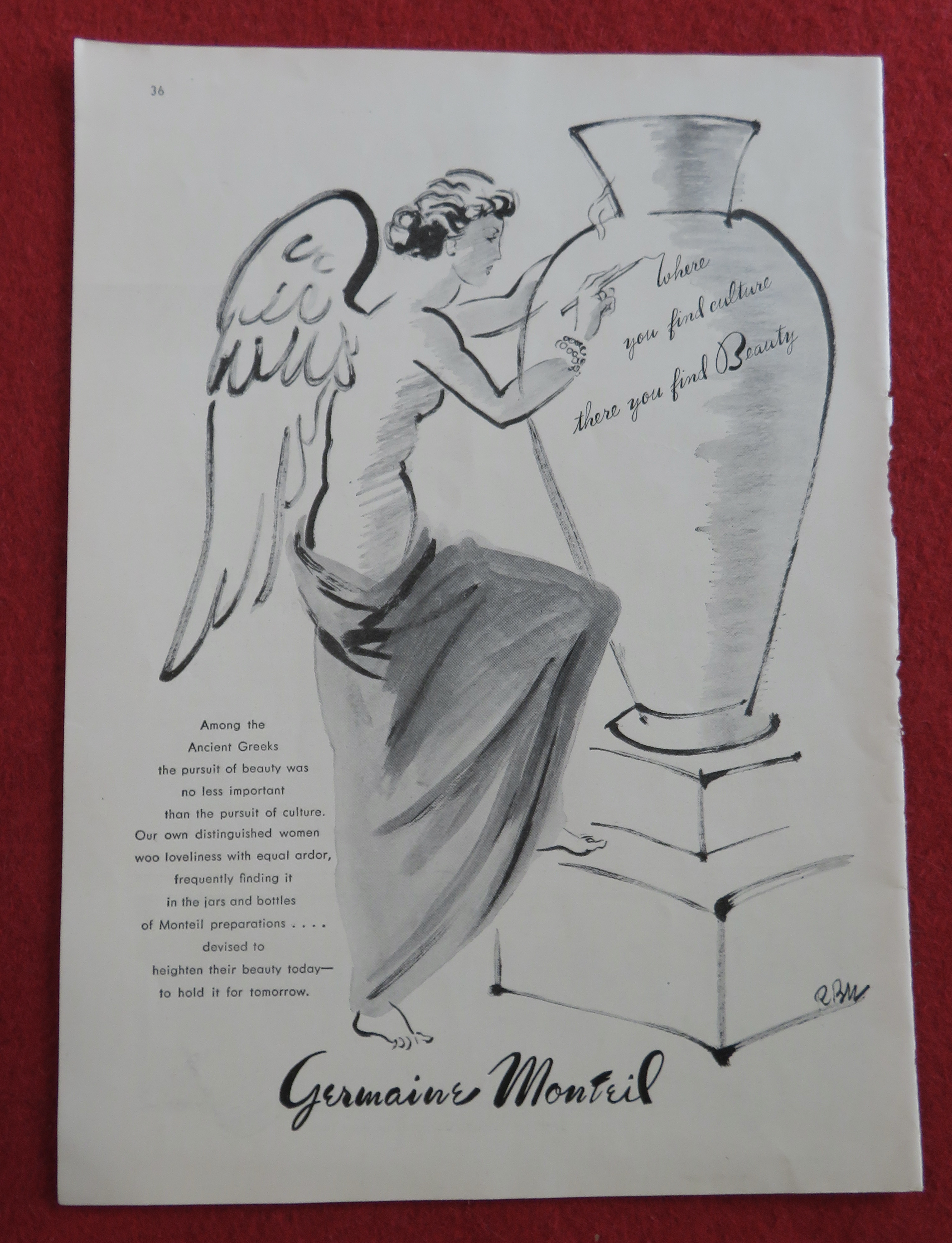 1944 Germaine Monteil with Woman With Wings