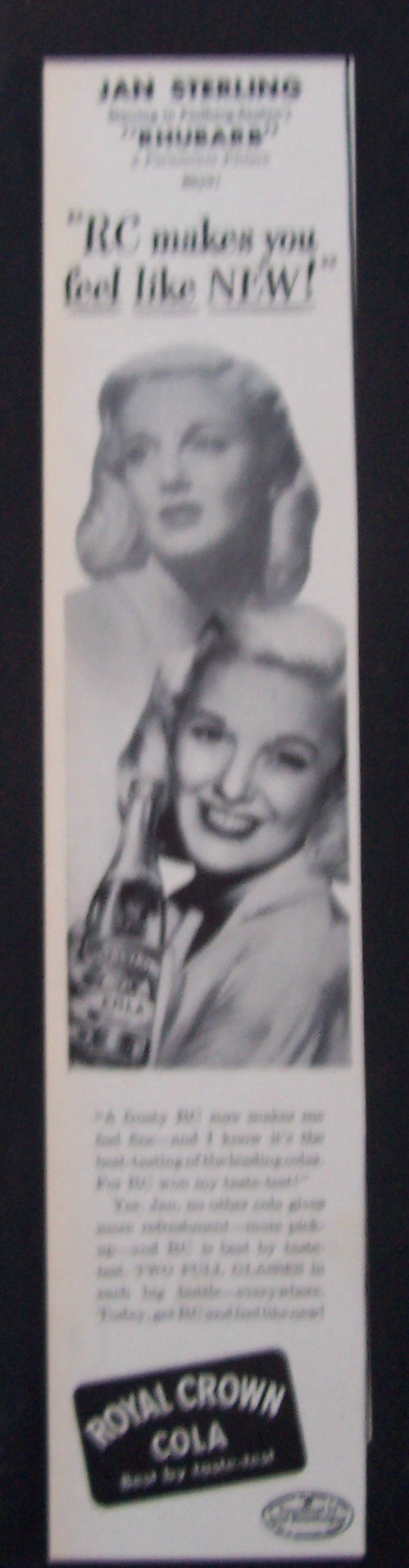 1951 Royal Crown Cola with Jan Sterling