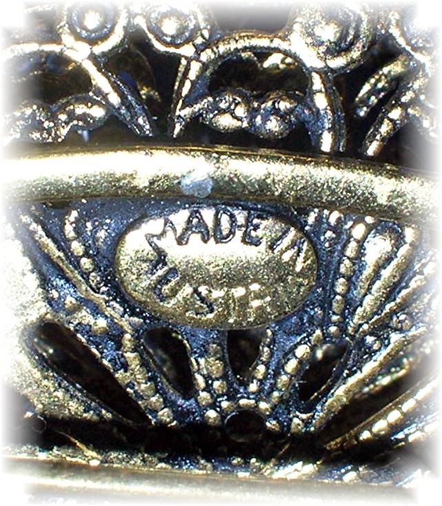 Enamel Filigree Pink Crystal Brooch AUSTRIA