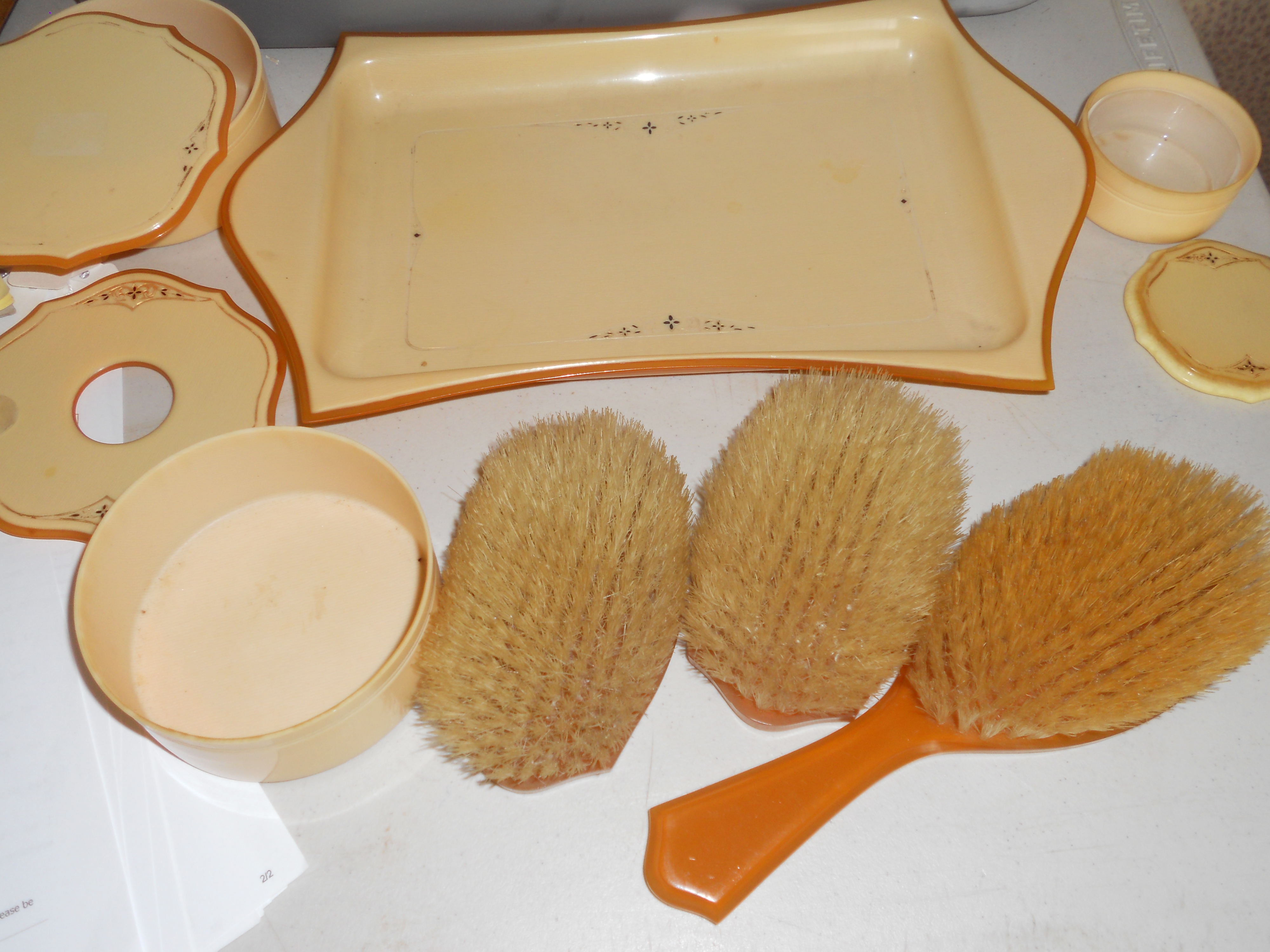 Celluloid Vanity Set 10 Piece matching set