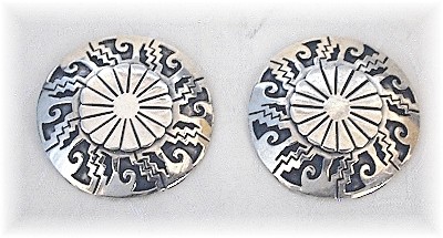 Taxco Mexico Sterling Silver Clip Earrings TP 2M