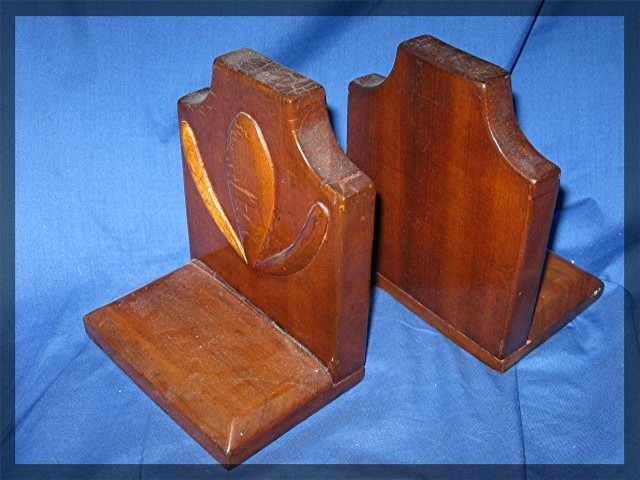 Book ends, hand crafted, wooden