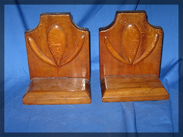 Book ends, hand crafted, wooden