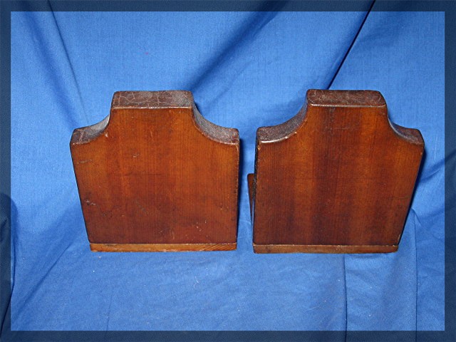 Book ends, hand crafted, wooden