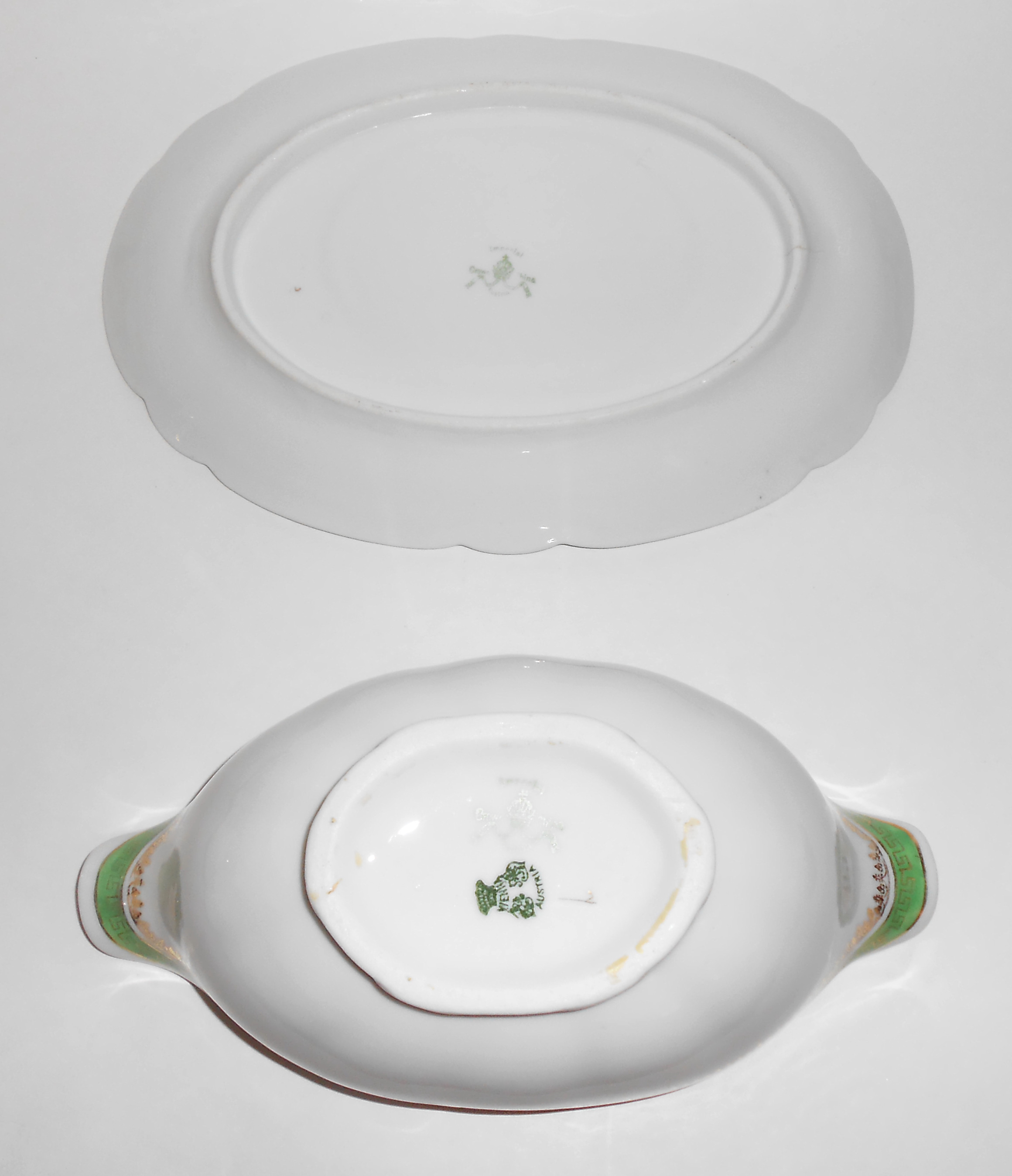 Austria Imperial Crown China Gravy W/Underplate!