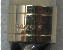 14K Gold Bone IVORY Onyx Bangle Bracelet