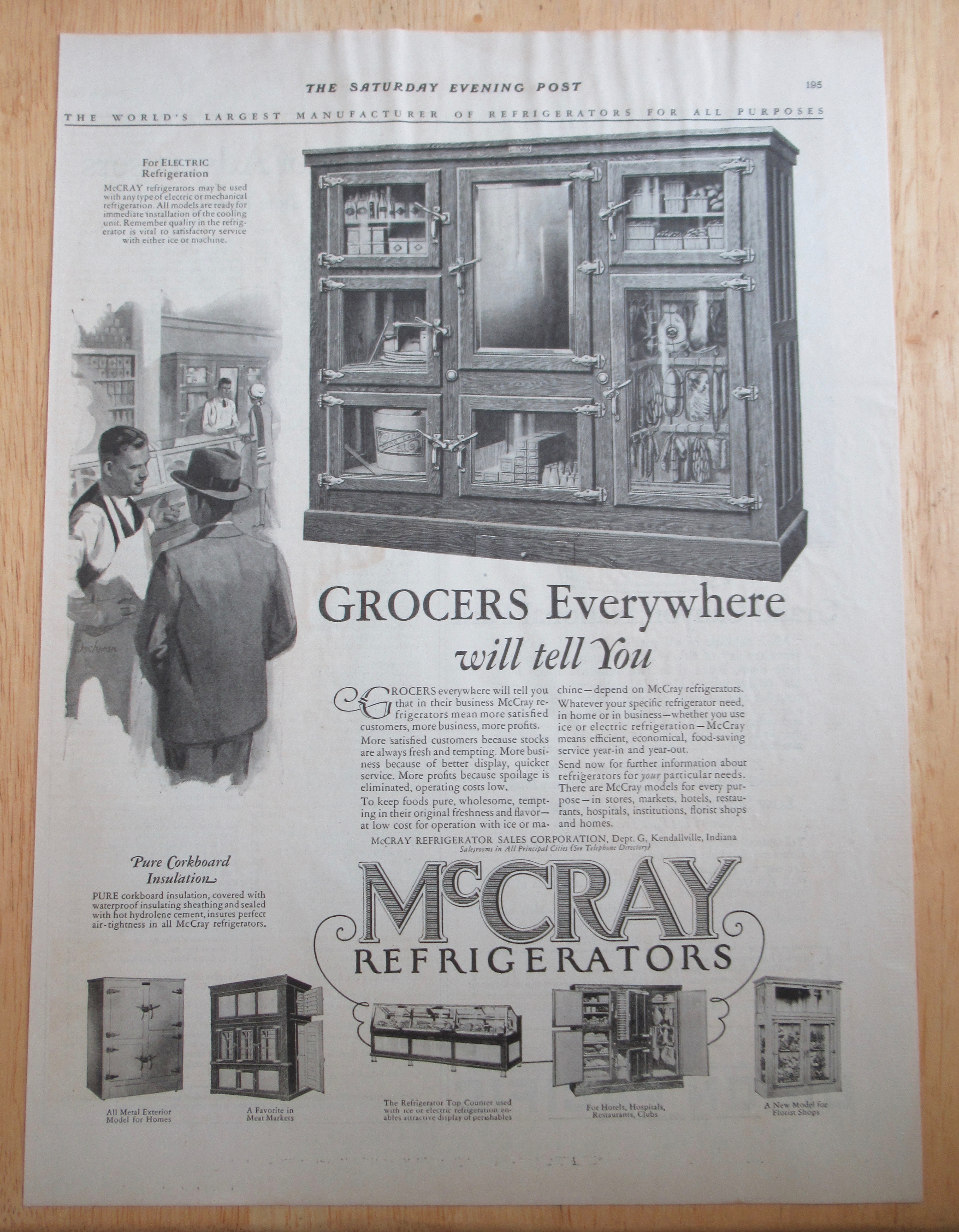 1927 McCray Refrigerator with Electric Refrigeration