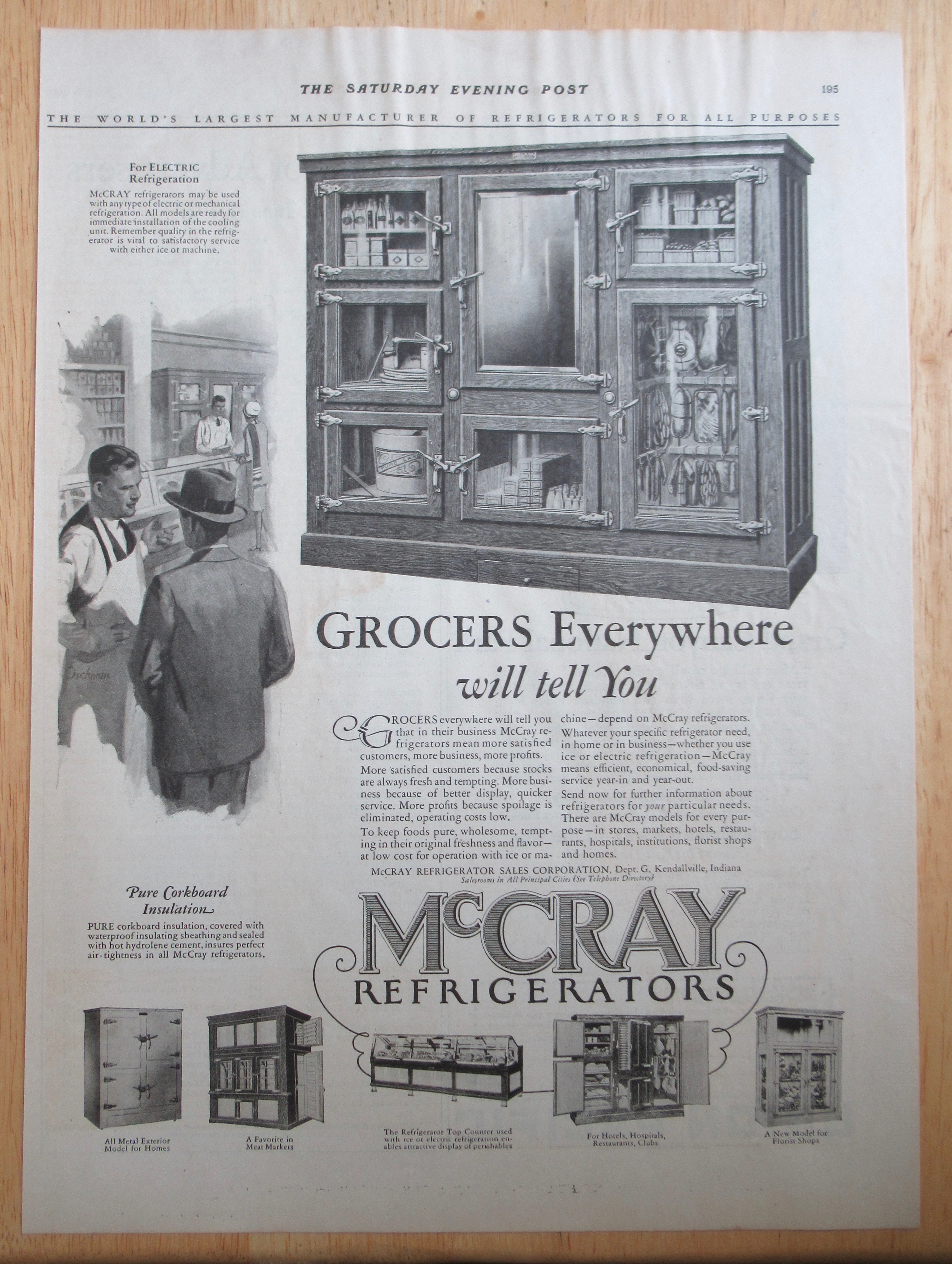 1927 McCray Refrigerator with Electric Refrigeration