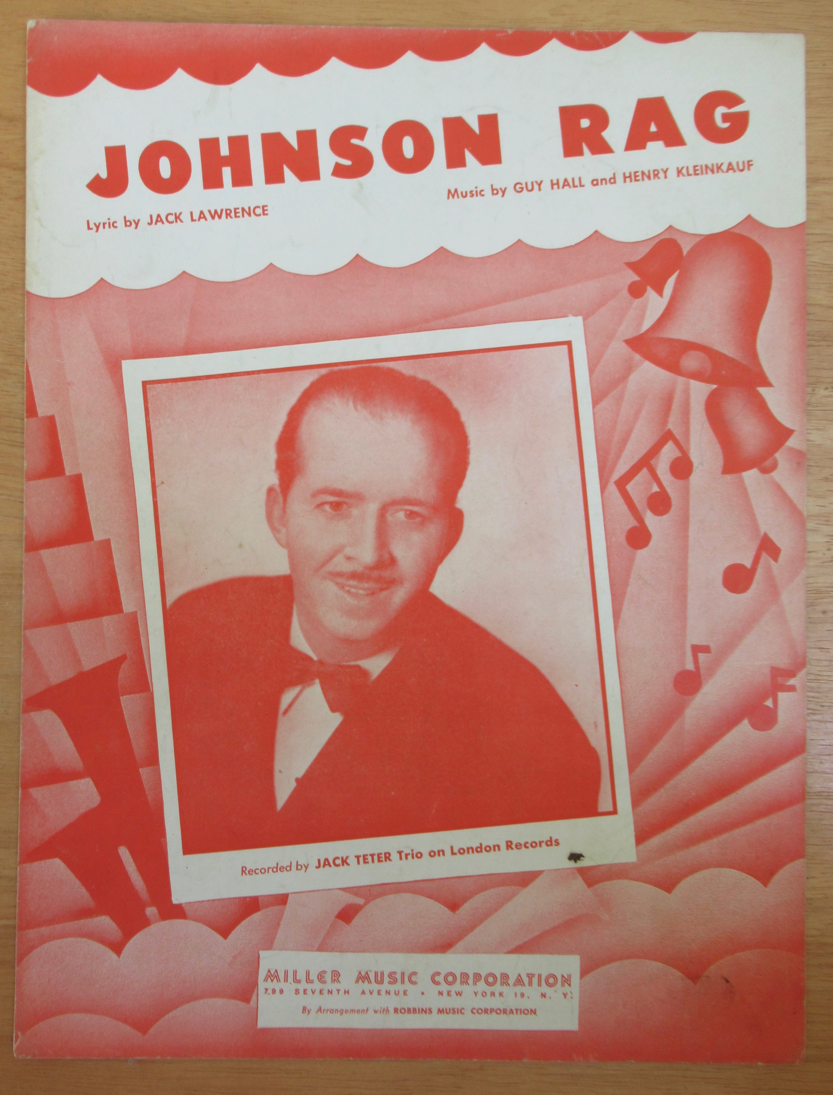 1945 Johnson Rag Sheet Music (Jack Teter Cover)