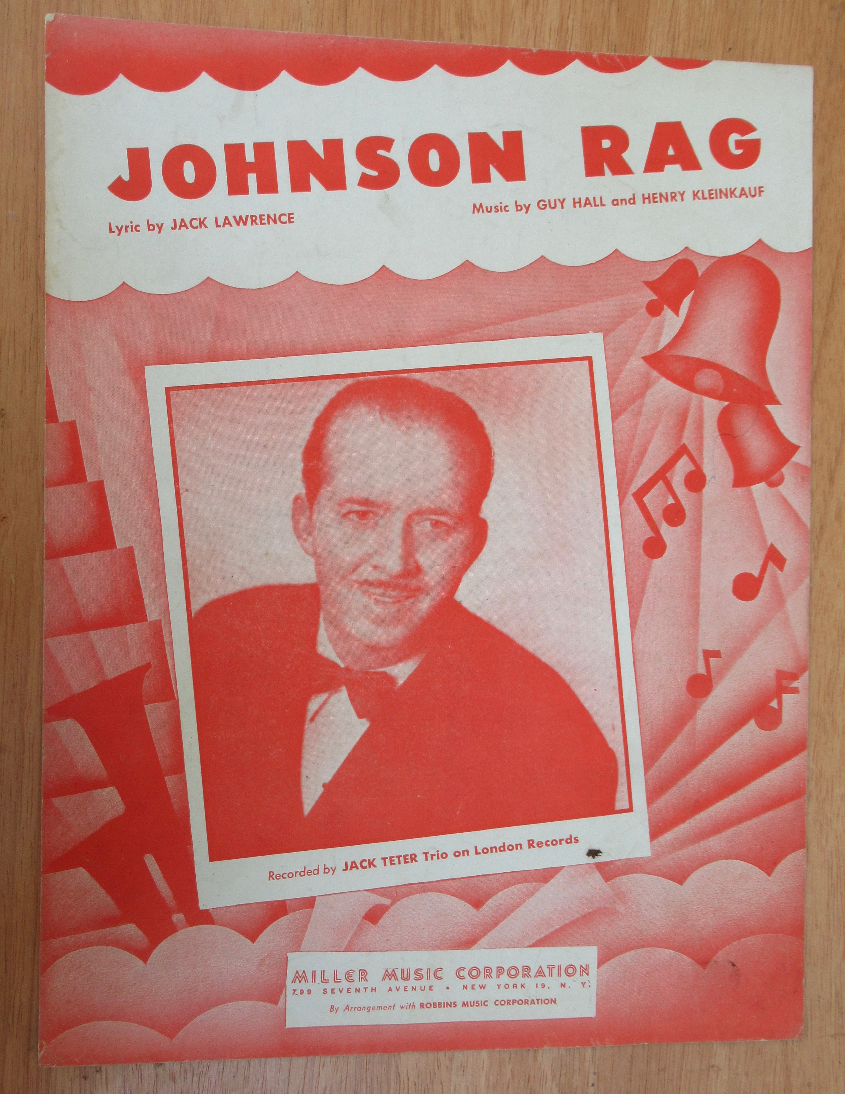 1945 Johnson Rag Sheet Music (Jack Teter Cover)